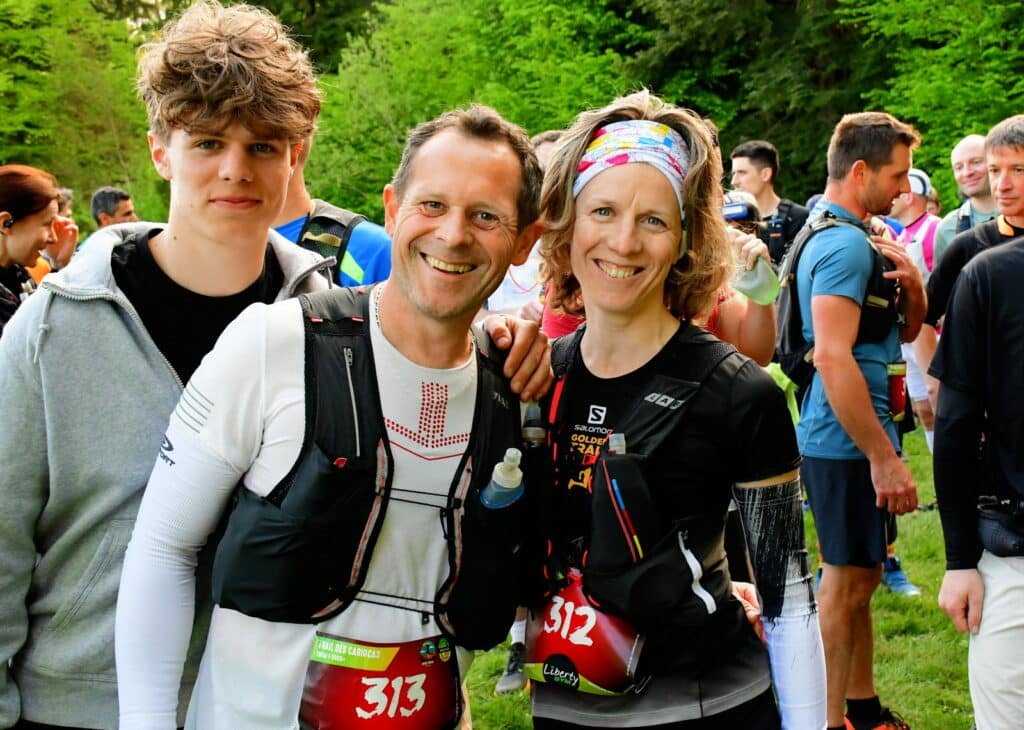 Un week-end de podiums au RiozTrail & Trail des Vosges Saônoises 1 aurore et sebastien d echenoz la meline sur la ligne de depart du trail des cariocas long de 20 km 1745768366