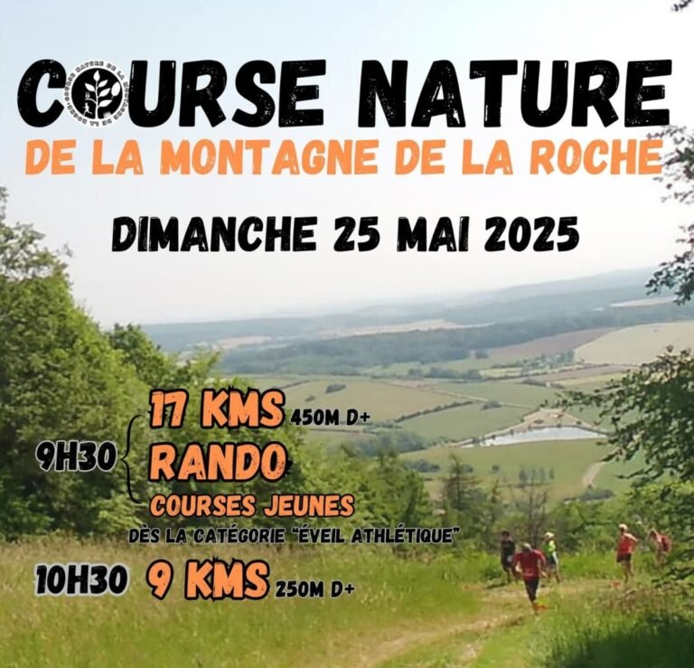 Affiche de la course nature de la Montagne de Bourguignon les Morey